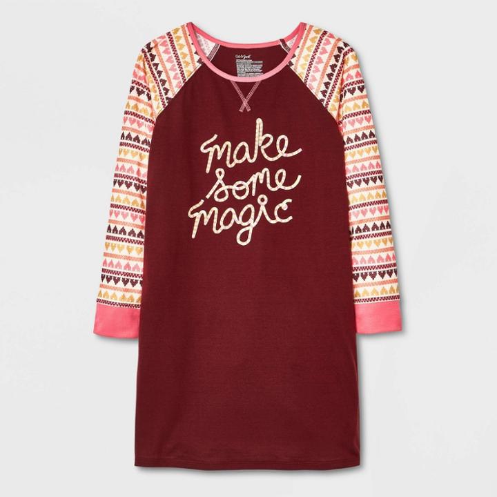 Girls' Long Sleeve Nightgown - Cat & Jack