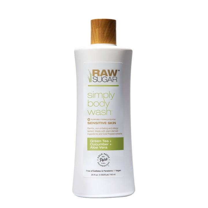 Raw Sugar Green Tea + Cucumber + Aloe Vera Sensitive Skin Simply Body Wash