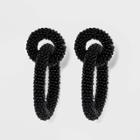 Sugarfix By Baublebar Beaded Double Hoop Earrings - Black