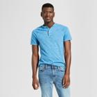 Men's Short Sleeve Henley Shirt - Goodfellow & Co Blue Beam
