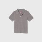Petitetoddler Boys' Short Sleeve Stretch Pique Uniform Polo Shirt - Cat & Jack Charcoal Gray