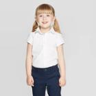 Toddler Girls' Short Sleeve Uniform Woven Blouse - Cat & Jack White