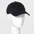 Women's Washed Canvas Baseball Hat - Wild Fable Black