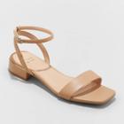 Women's Delores Ankle Strap Sandals - A New Day Tan