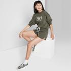 Women's High-rise Dolphin Shorts - Wild Fable Olive Green