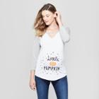 Maternity Little Pumpkin 3/4 Sleeve T-shirt - Isabel Maternity By Ingrid & Isabel White