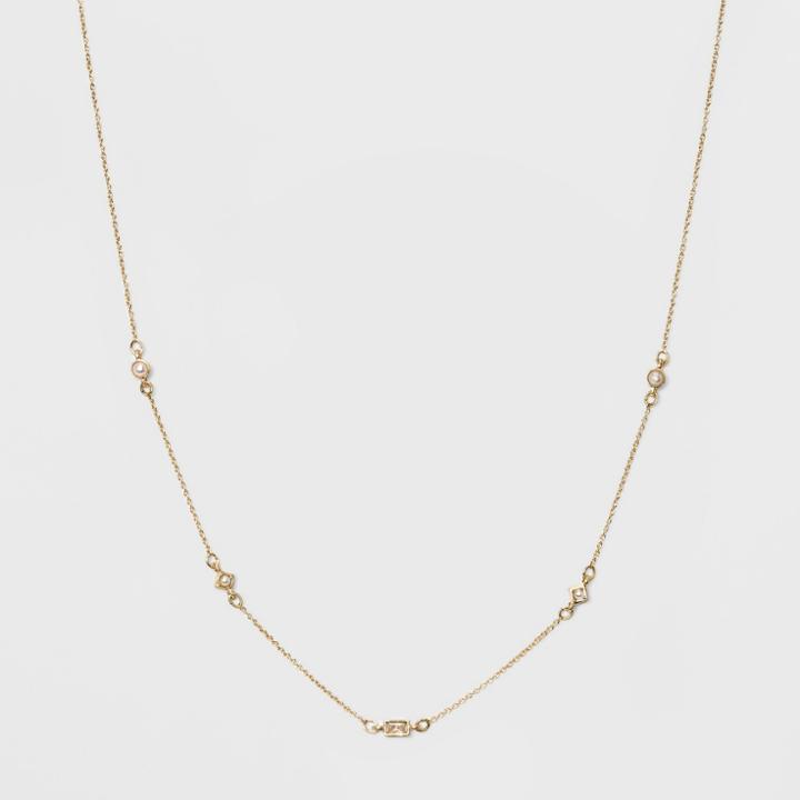 Target Stones Short Necklace - A New Day Gold