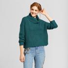 Women's Cropped Turtleneck Sweater - Mossimo Supply Co. Teal
