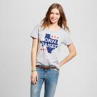 Awake Women's Texas Born & Raised T-shirt L - Heather Gray (juniors')