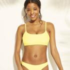 Women's Shine Fabric Bralette Bikini Top - Xhilaration Yellow D/dd Cup