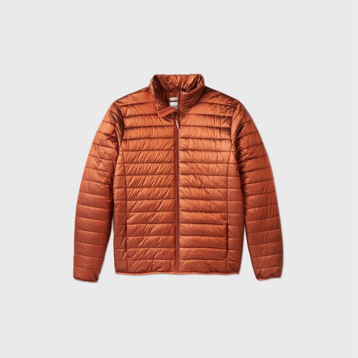 Men's Tall Fullzip Lightweight Puffer Jacket - Goodfellow & Co Copper