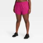 Women's Plus Size Mid-rise Run Shorts 3 - All In Motion Cranberry