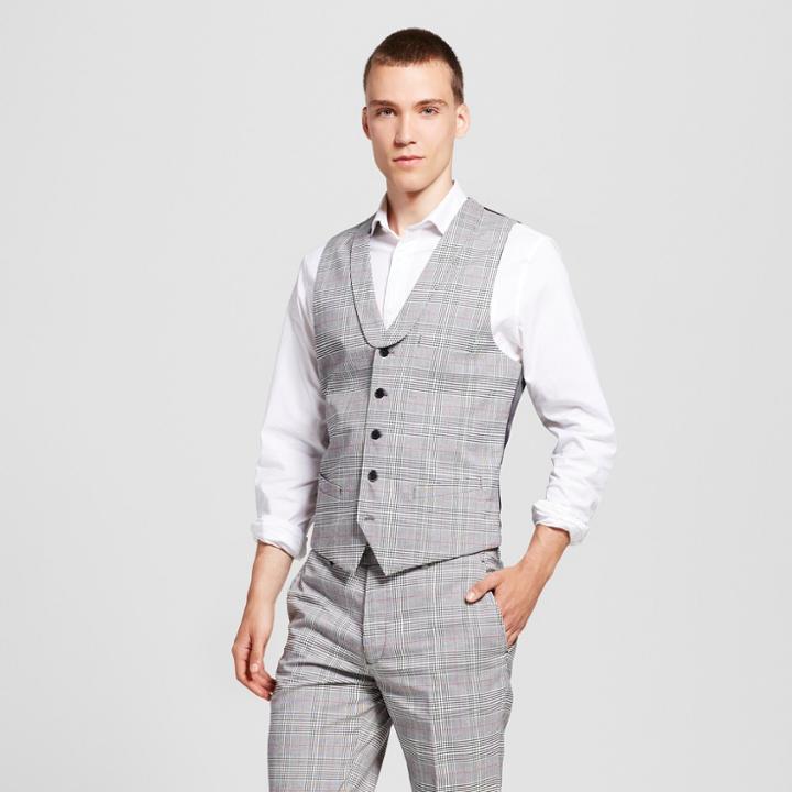 Wd.ny Black Wdny Black - Men's Glenn Plaid Suit Vests - Oxford