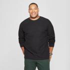 Men's Tall Long Sleeve Textured Crew Neck Shirt - Goodfellow & Co Black