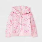 Baby Girls' Heart Fleece Hoodie Jacket - Cat & Jack Newborn, Pink