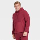 Men's Fleece Pullover Sweatshirt - All In Motion Dark Red