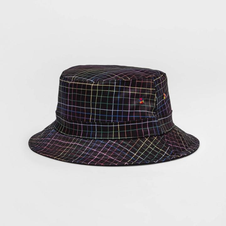 No Brand Pride Grid Bucket Hat - Black Plaid