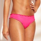Women's Wave Ruffle Cheeky Bikini Bottom - Shade & Shore Bright Pink