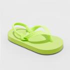 Toddler Girls' Keira Flip Flops Sandals - Cat & Jack Green