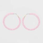 Glitter Paper Post Hoop Earrings - Wild Fable Pink, Women's