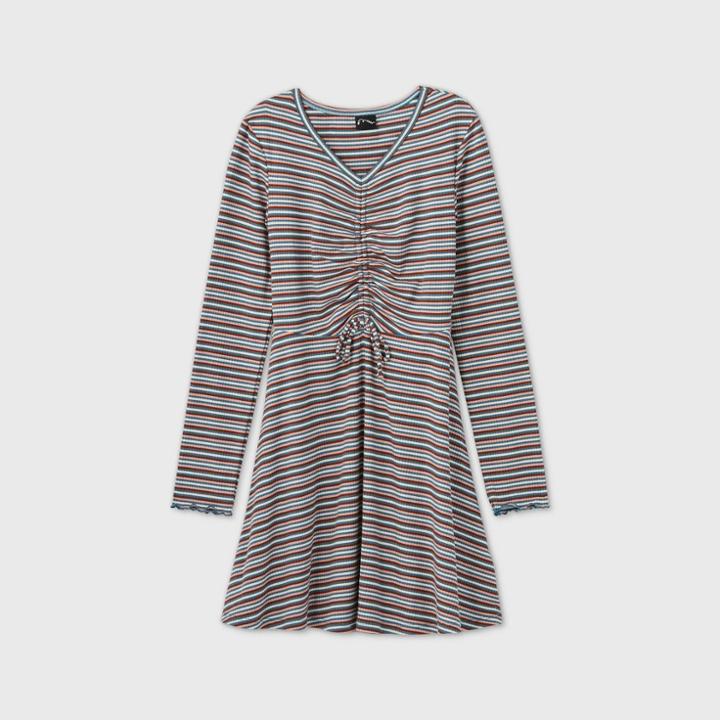 Girls' Rib-knit Skater Dress - Art Class Xs,