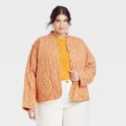 Women's Plus Size Quilted Jacket - Universal Thread Orange