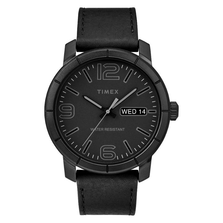 Men's Timex Mod 44mm Watch With Leather Strap - Black Tw2r64300jt