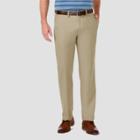 Haggar Men's Cool 18 Pro Straight Fit Flat Front Casual Pants - Khaki 32x30,
