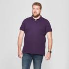 Men's Big & Tall Short Sleeve Loring Polo T-shirts - Goodfellow & Co Purple Crest