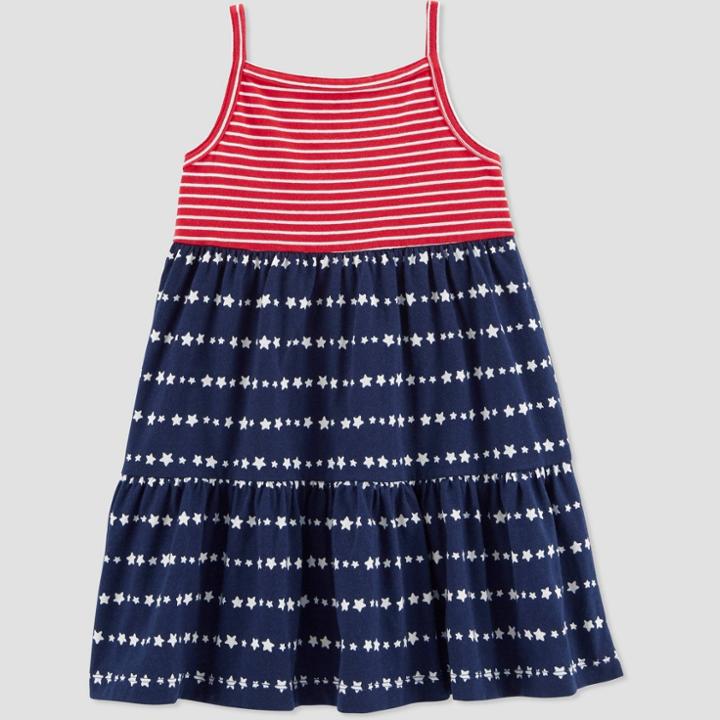 Toddler Girls' Stars And Stripes Dress - Just One You Made By Carter's Blue/red