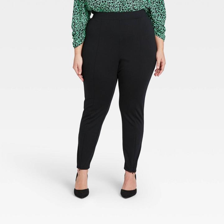 Women's Plus Size High-rise Leggings - Who What Wear Black