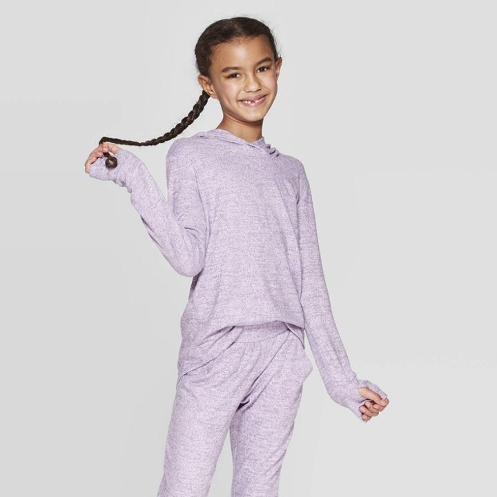 Girls' Cozy Long Sleeve Hoodie - C9 Champion Lilac Purple
