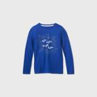 Girls' Long Sleeve 'eight Nights, Bright Lights' Graphic T-shirt - Cat & Jack Blue