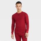 Hanes Men's Thermal Crew Neck T-shirt - Heathered Red