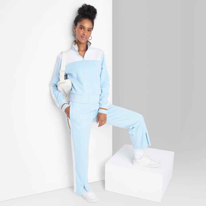 Women's High-rise Track Pants - Wild Fable Blue