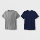 Boys' 2pk Short Sleeve T-shirt - Cat & Jack Navy/gray