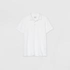 Men's Standard Fit Short Sleeve Polo T-shirt - Goodfellow & Co White