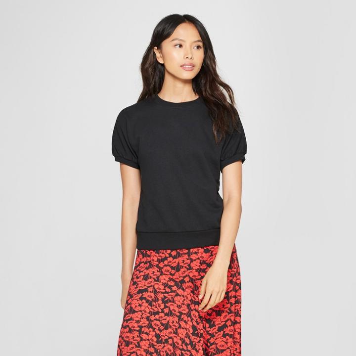 Women's Short Sleeve Sweatshirt - Who What Wear Black
