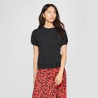 Women's Short Sleeve Sweatshirt - Who What Wear Black