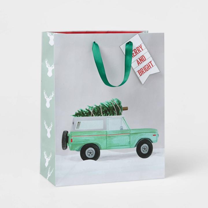 Car With Tree Gift Bag - Wondershop