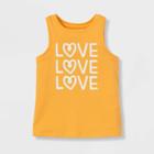 Toddler Girls' Love Knit Graphic Tank Top - Cat & Jack Yellow