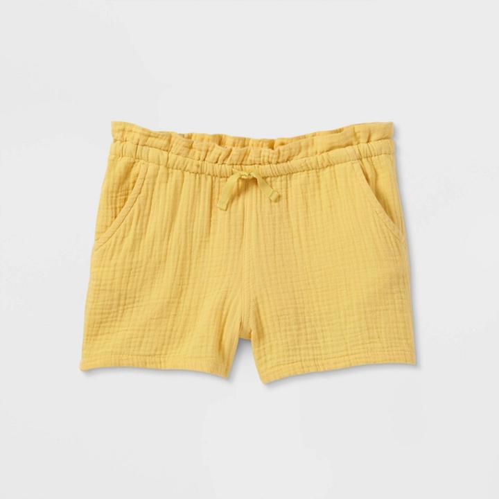 Girls' Woven Gauze Shorts - Cat & Jack Yellow