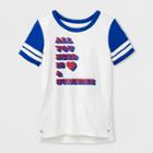 Girls' All You Need Is Love Graphic Short Sleeve Top - Cat & Jack White