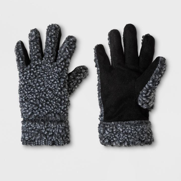 Boys' Frosted Sherpa Gloves - Cat & Jack Gray