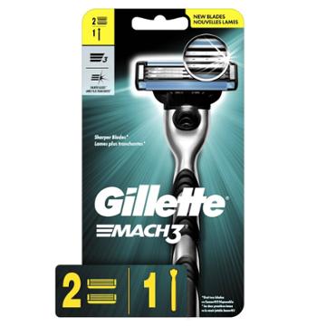 Gillette Mach3 Mens Razor + 2 Razor Blade Refills