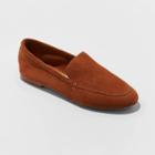 Women's Mila Microsuede Deconstructed Loafers - A New Day Cognac (red)