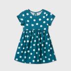 Toddler Girls' Short Sleeve Polka Dot Dress - Cat & Jack Teal