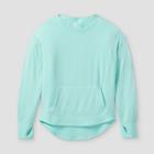 Girls' Cozy Lightweight Fleece Crewneck Sweatshirt - All In Motion Aqua Green