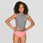 Girls' Made For The Ocean Tankini Set - Art Class Coral