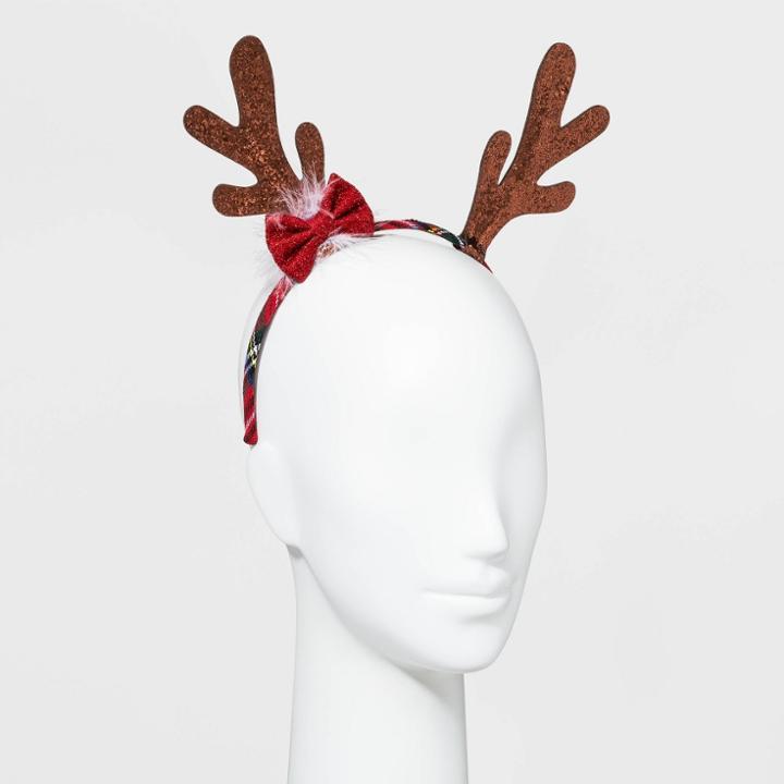 No Brand Metal With Glitter Faux Leather And Holographic Snowflakes Headbands -